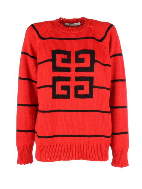 givenchy sweater red and black